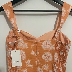 Amanda Uprichard Abernathy Floral Dress in Melon